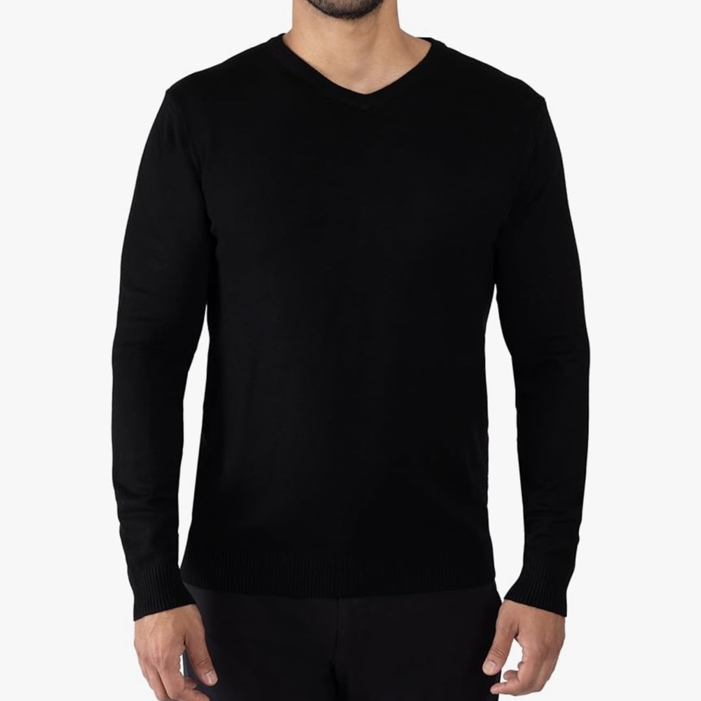 X RAY Jeans Classic V-neck Sweater Black Pullover